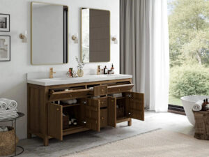 replace single vanity with double