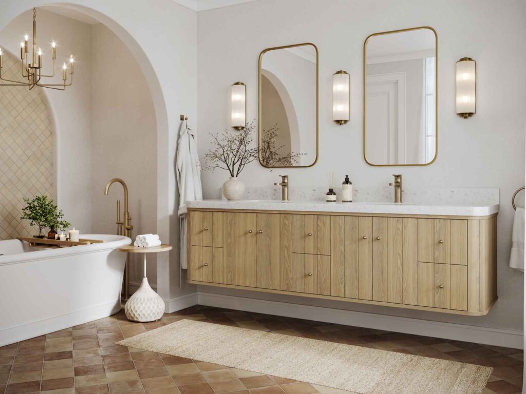 how to maintain solid oak bathroom furniture
